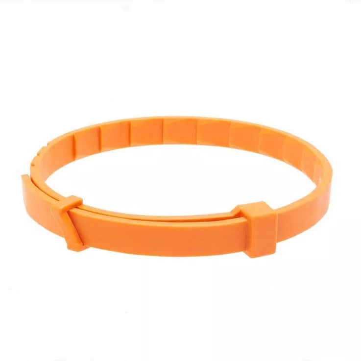 Adjustable silicone pet collar in various colors for flea and tick protection