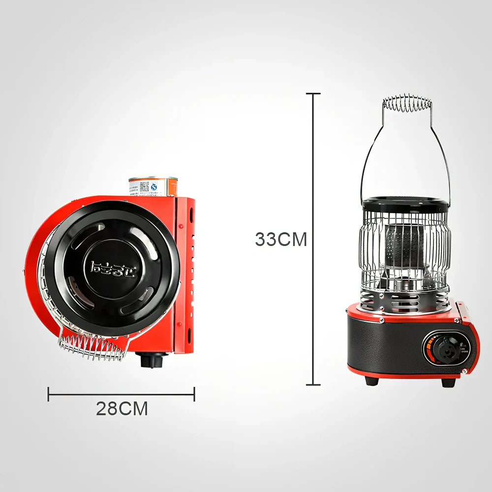 Multifunctional outdoor heating stove with 2.0KW power output and compact design