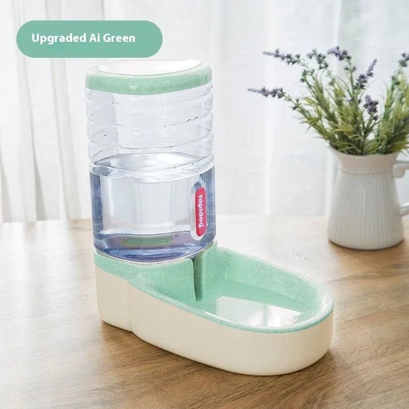 Automatic pet water fountain and feeder in a choice of colours with 3.8-litre capacity.