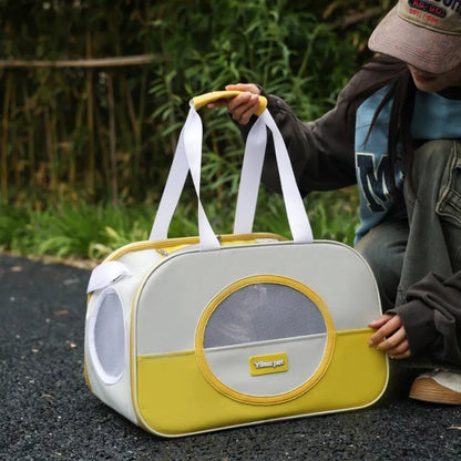 Outdoor portable foldable cat school backpack in Oxford cloth with 15 jin capacity