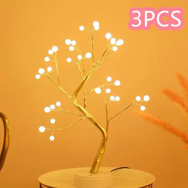Shimmering Copper Charm - Enchanting LED light with copper wire design for a cozy, ambient glow in your bedroom