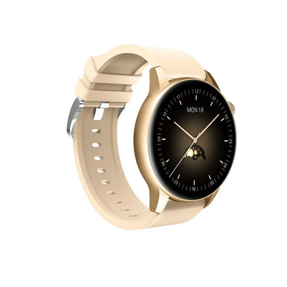 Stainless steel smartwatch with a 1.30-inch colour touchscreen on a wrist