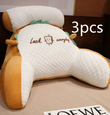 Adjustable ergonomic reading pillow with breathable fabric and detachable cover for comfortable support and easy cleaning