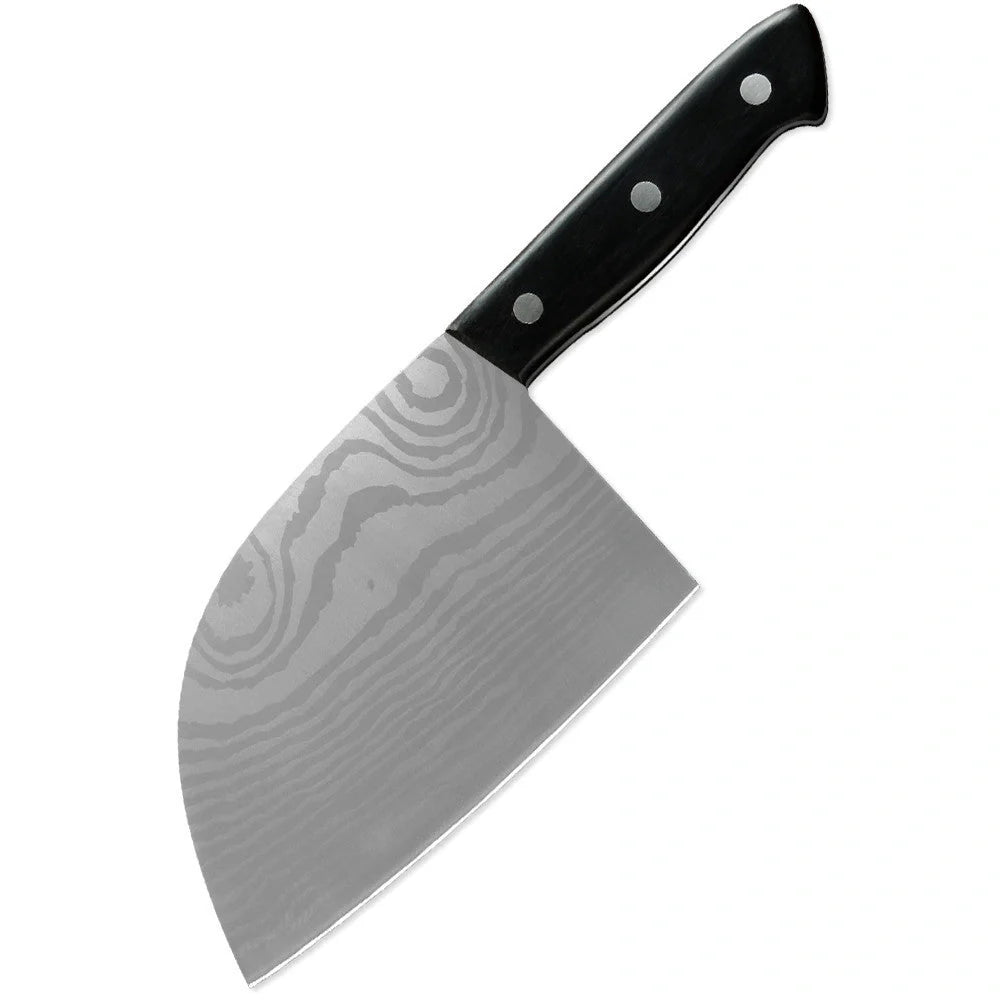 Premium stainless steel butcher knife with a wooden handle, perfect for home chefs who want to elevate their cooking experience.