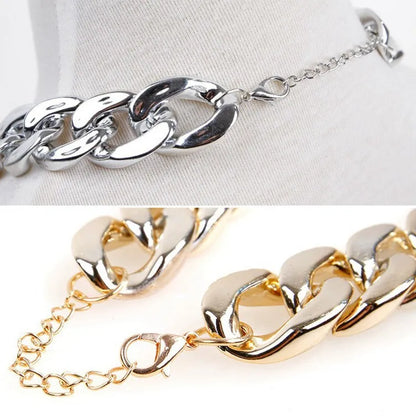 Gold colour chain style dog collar adjustable from 21cm to 50cm circumference for small medium dogs