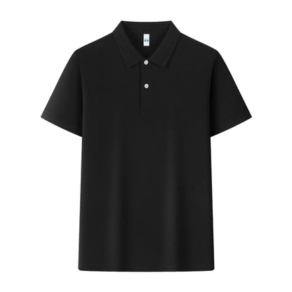 Lapel collar silk polo shirt in ice silk fabric available in multiple colours with asymmetric detail