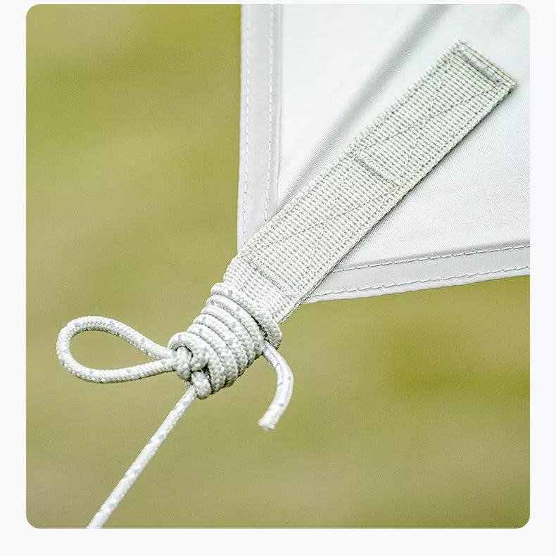 MU Gaodi Outdoor Rainproof Awning Tent with UV-proof canopy in morning mist white