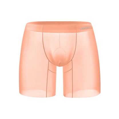 Orange seamless sports pants with U convex design and low waist for men