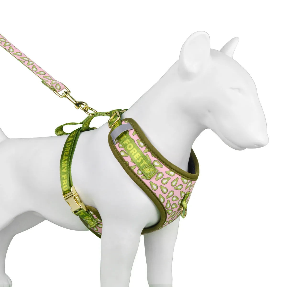 Polyester chest-back dog haulage harness in blue ice cream colour for medium/large breeds.