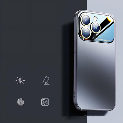 Frosted silicone iPhone case showing matte finish and shockproof design for device protection