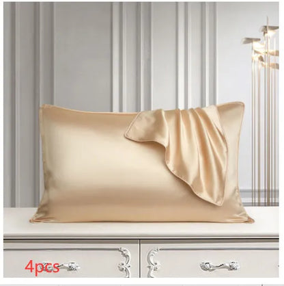 Mulberry silk pillowcase 48x74cm in palace luxury style with inlaid rope weave texture.