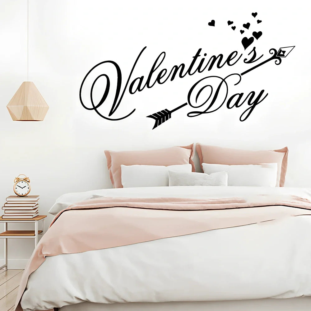 Black hand-painted PVC Valentine's Day love carving, 31x57cm dimensions, carved motifs for wall decor in living rooms