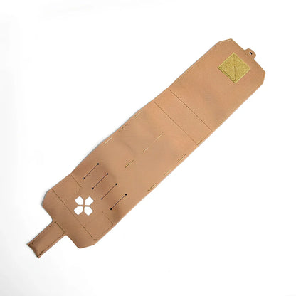 Nylon first-aid kit in camouflage pattern with organised medical supply compartments