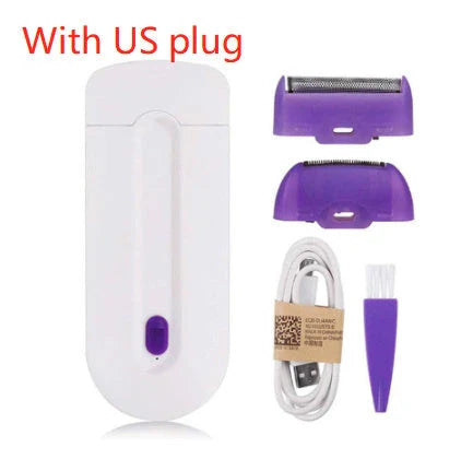 Cordless electric hair remover for smooth, hair-free skin on face, legs, and other areas