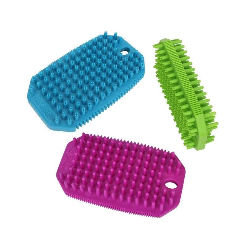 Pet bath massage comb for dogs, TPR, 7x2.9x12.1cm, wet and dry hair removal brush