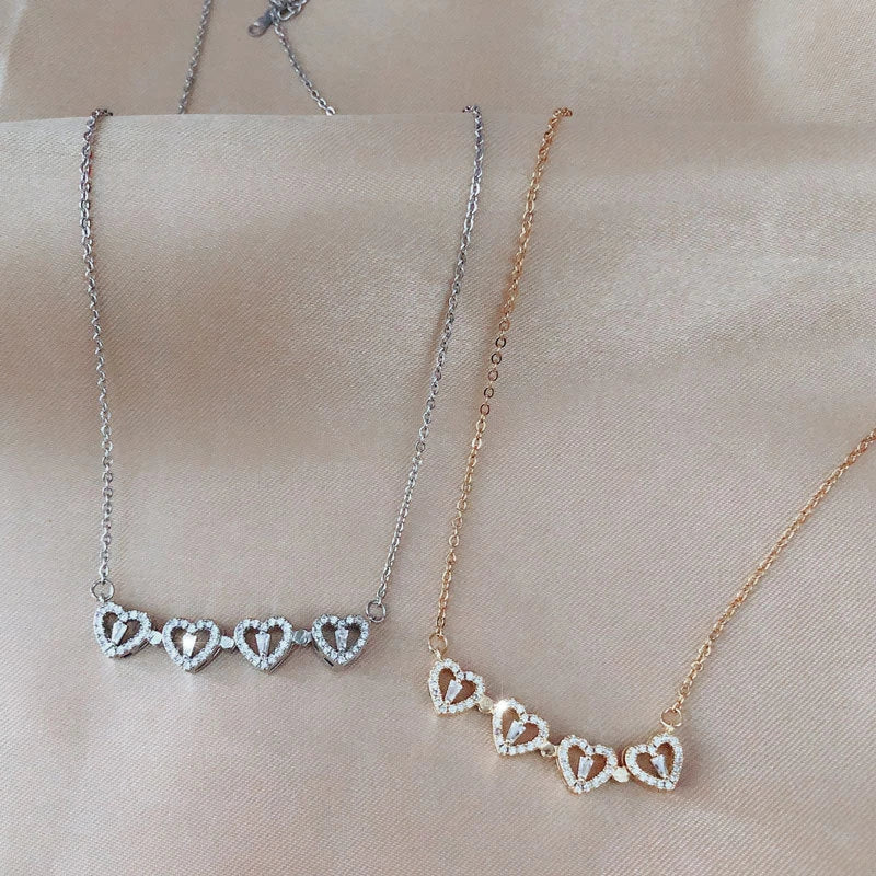 Elegant four-leaf clover necklace with magnetic and detachable design for versatile styling