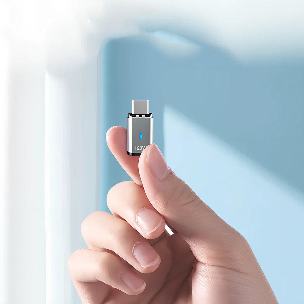 Dark grey elbow magnetic adapter showing 90-degree design and magnetic connection interface