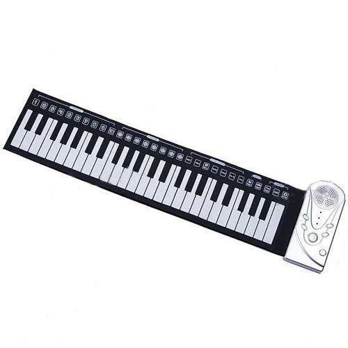 Portable 88-key digital piano with flexible, roll-up design for easy transportation and storage