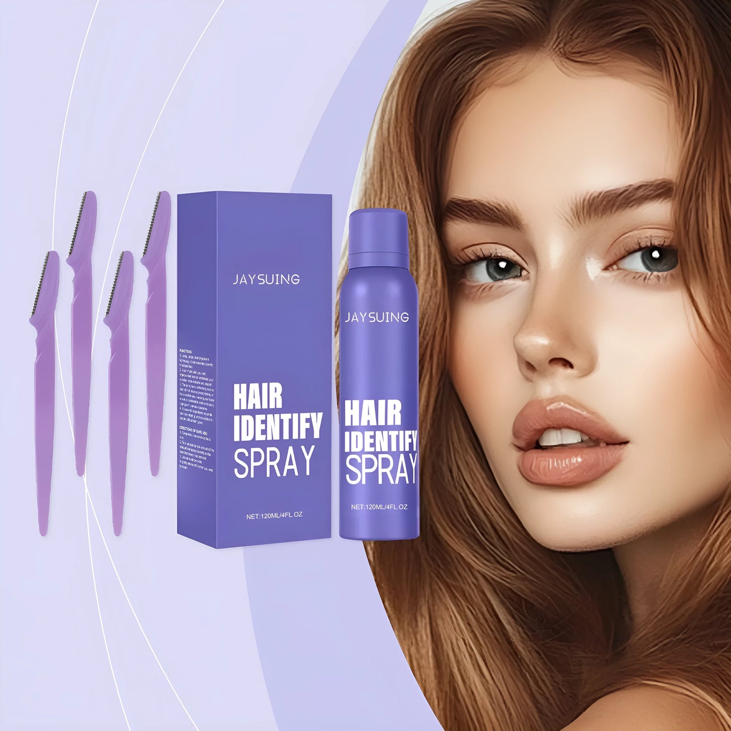 120ml bottle of portable non irritating hair removal spray with plant extracts