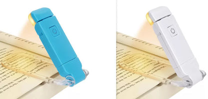 Adjustable LED USB rechargeable book light with flexible holder for nighttime reading