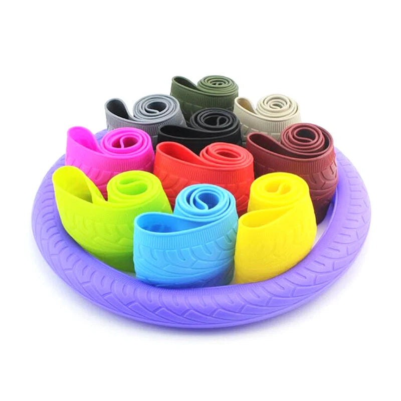 Anjiemei Silicone Steering Wheel Cover in various colors with skid-proof design