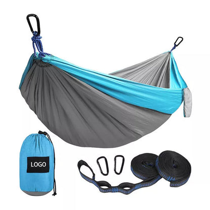Nylon parachute cloth hammock in customizable colors for outdoor relaxation