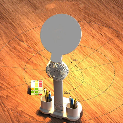 A multifunctional desk lamp with a built-in clock, adjustable brightness, and USB charging capabilities for convenient use in the home or office.