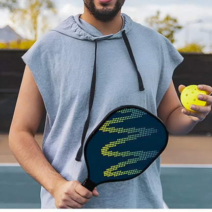 High density fibreglass table tennis racket with a single red rubber surface for outdoor sports.