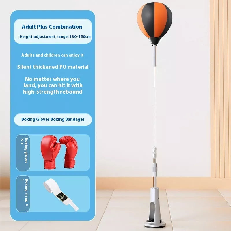 Speed Ball Household Vertical Boxing Target with glove and bandage for home training