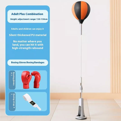 Speed Ball Household Vertical Boxing Target with glove and bandage for home training