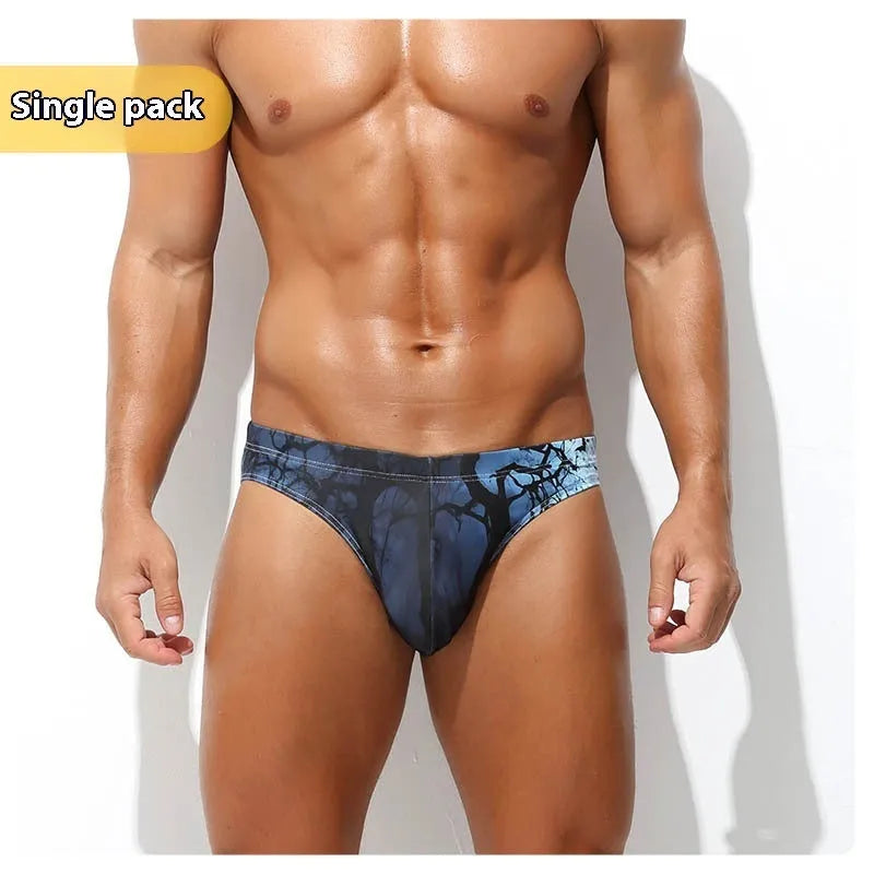 Men's low waisted quick-drying polyester shorts with digital printing in multiple colour options