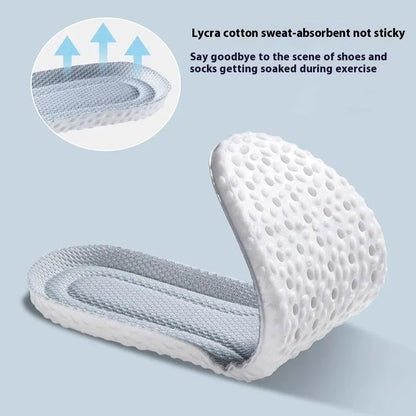 Breathable deodorant sports insoles in grey, black, and orange colours, with cut-to-fit sizing for shoes 35-46.