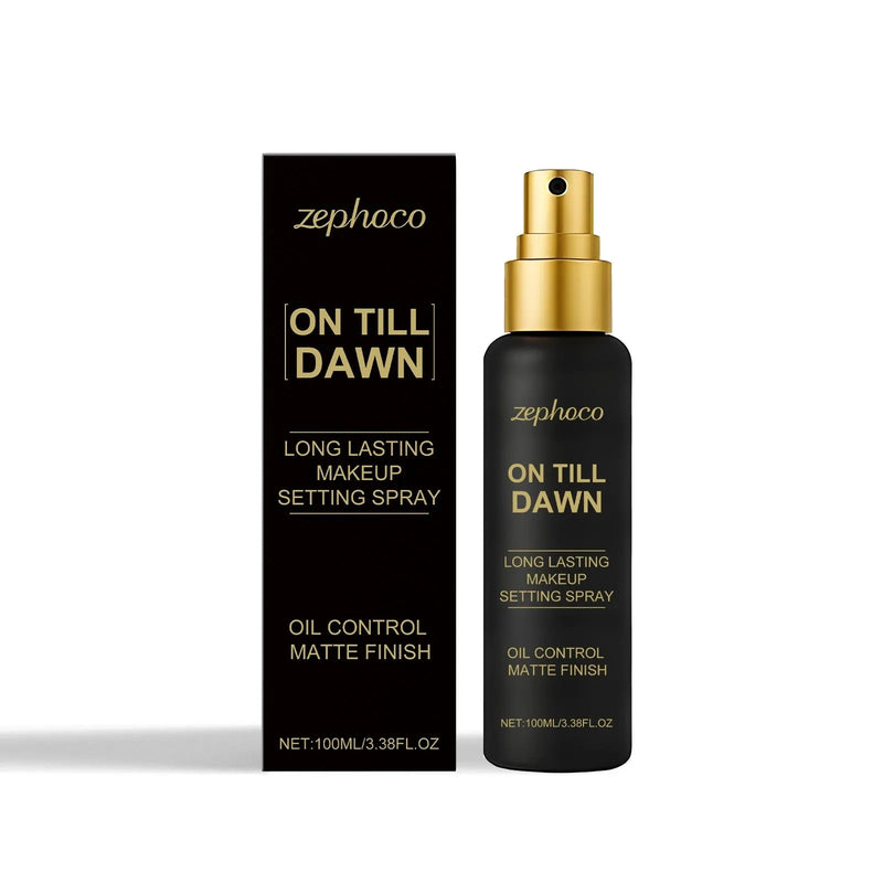Makeup Setting Spray with Hyaluronic Acid and VP/VA Copolymer, 100ml Long-lasting Oil Control Spray for Makeup Fixing and Hydration, Alcohol-based Formula for Mattifying Finish