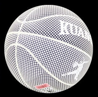 Glowing luminous basketball with mesmerizing rainbow, moon, and multicolored lighting effects for dazzling nighttime games