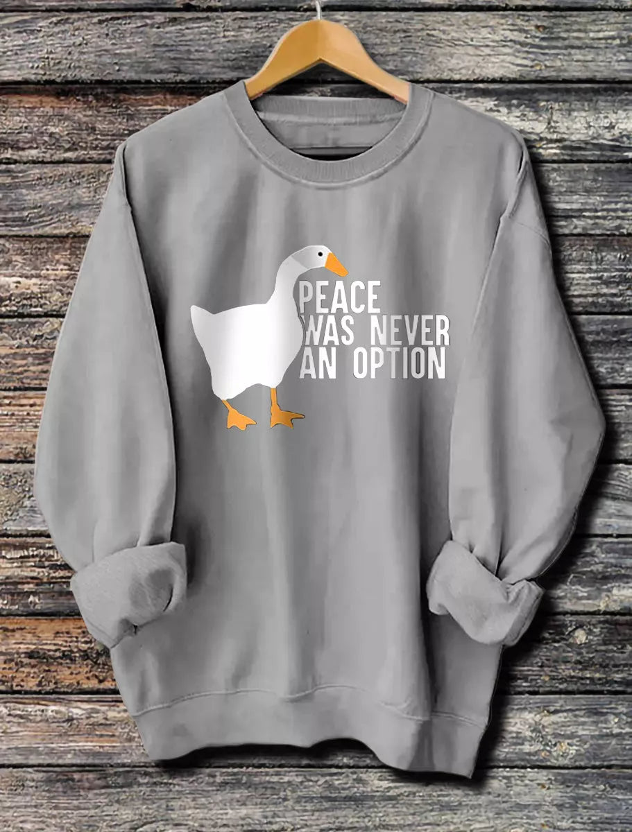 Women's long sleeved printed hoodie in grey, black, khaki, and brown