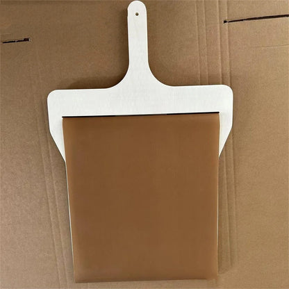Premium natural wood pizza peel with large surface area for easy transfer of pizzas, cakes, and breads from oven to table