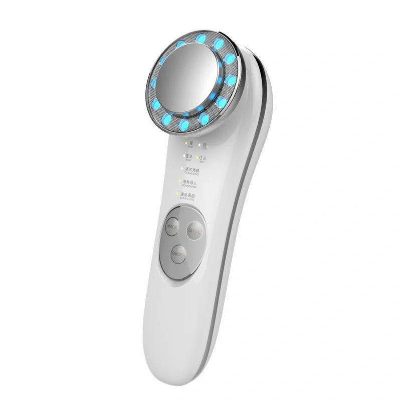 7-in-1 Facial Massager with Galvanic and High Frequency Technology for skin care