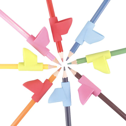 Six silicone index finger pen holders in various colours for diamond painting with 8mm inner diameter
