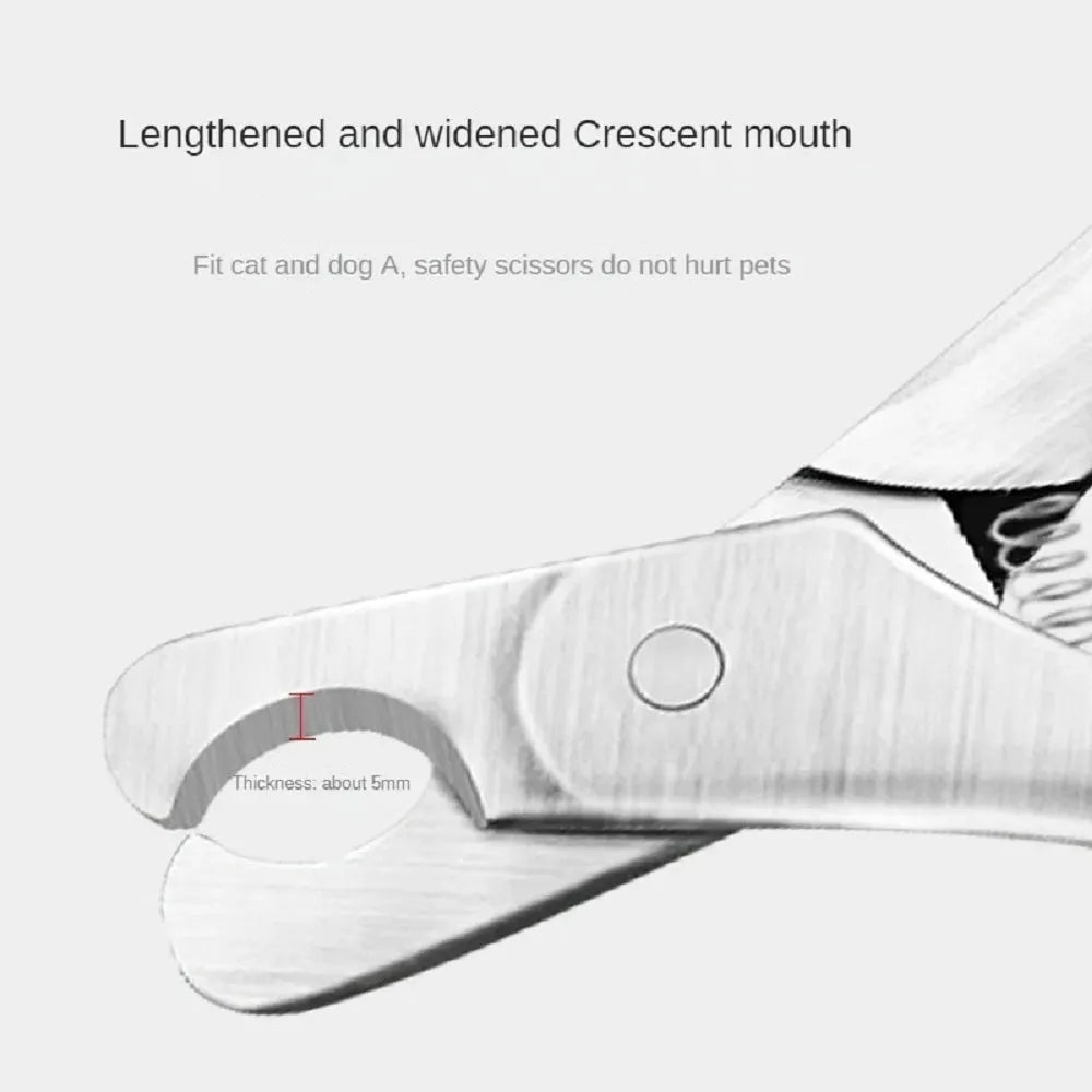 Professional silver stainless steel pet nail clipper for dogs and cats