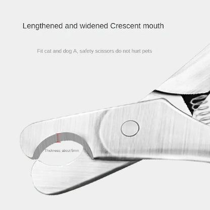 Professional silver stainless steel pet nail clipper for dogs and cats