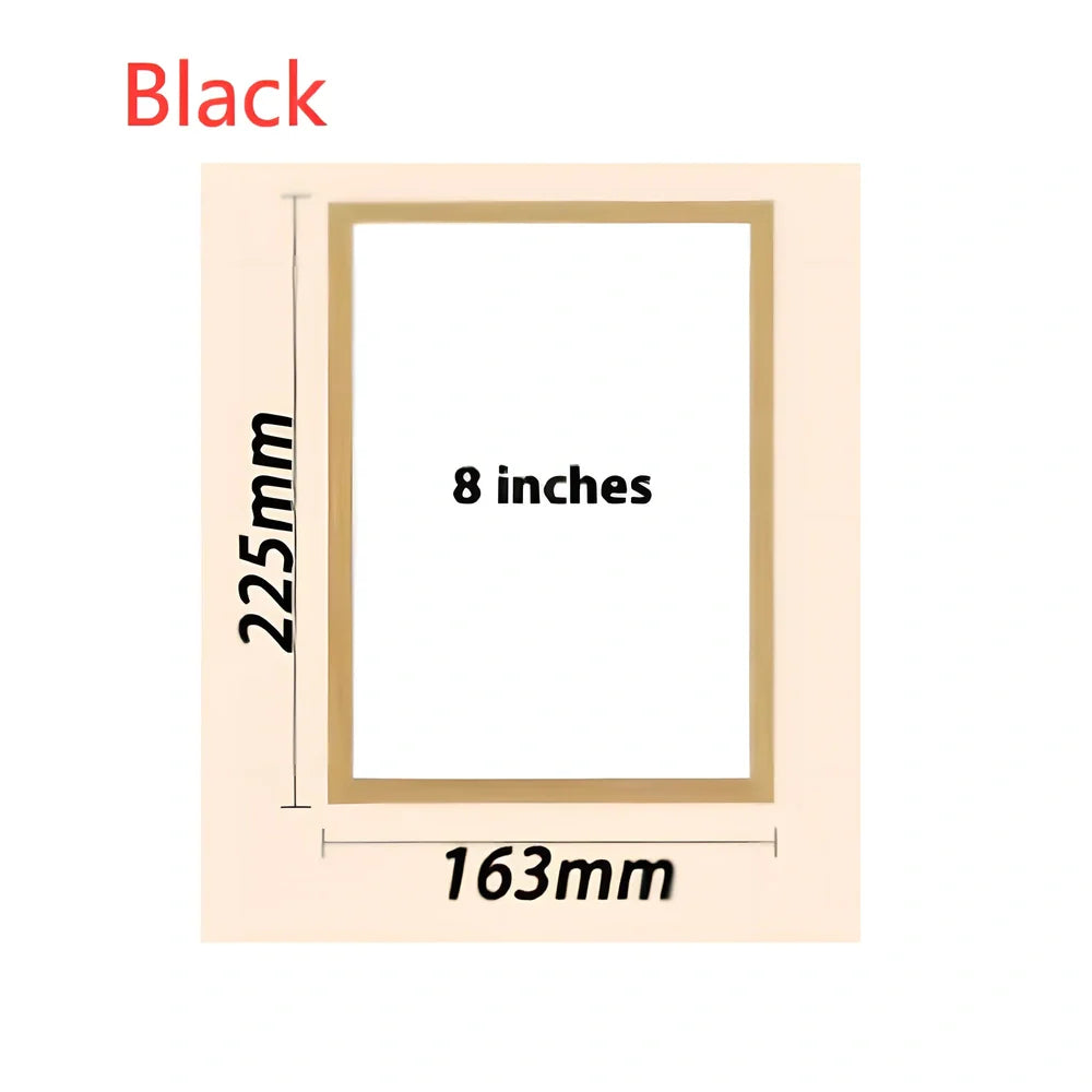 Personalised LED photo frame displaying custom black-and-white sketch with tri-colour lighting options