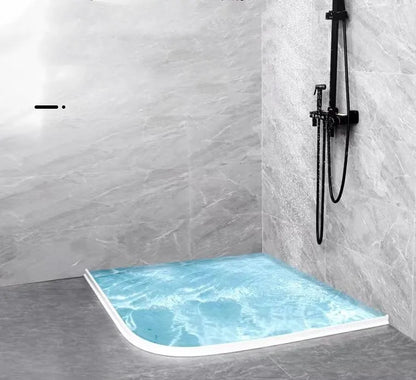 Flexible silicone bathroom waterproof strip in black, grey or white for shower room dry-wet separation