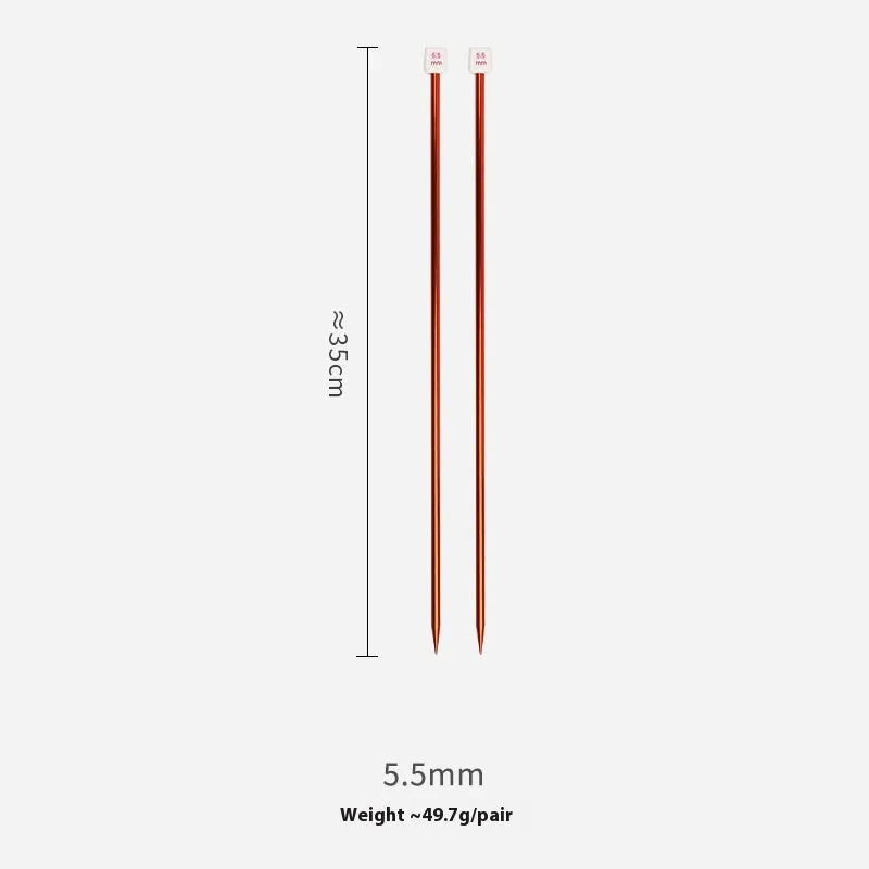 Lengthened crochet hook set with protective caps in 14 sizes from 2.0mm to 10.0mm for knitting