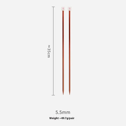 Lengthened crochet hook set with protective caps in 14 sizes from 2.0mm to 10.0mm for knitting