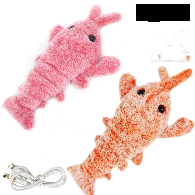 Vibrant Leaping Lobster USB-Powered Pet Toy with Swinging Tail and Automatic Movement
