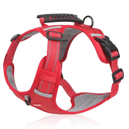 Reflective pet chest strap in multiple colours with adjustable sizing for dog walking safety