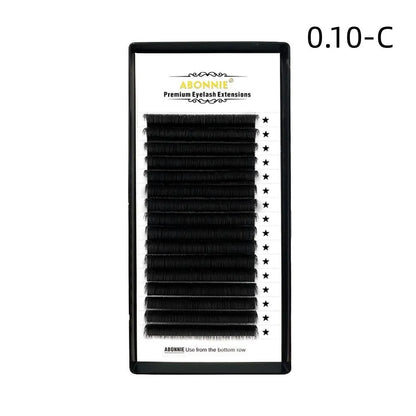 16-row dense false eyelashes made from mink hair with matte finish, showing length options from 8mm to 18mm