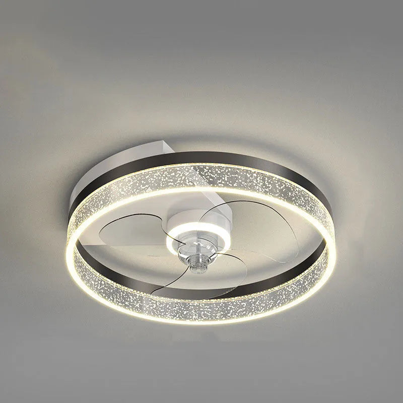 Landi modern Nordic-style LED ceiling lamp with fan for children's rooms, iron construction