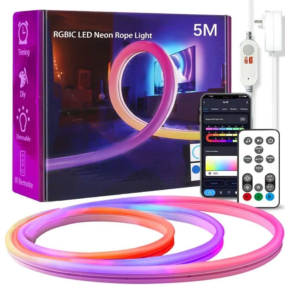 Outdoor waterproof colour-changing ambience light showing LED bead configuration and dimensions