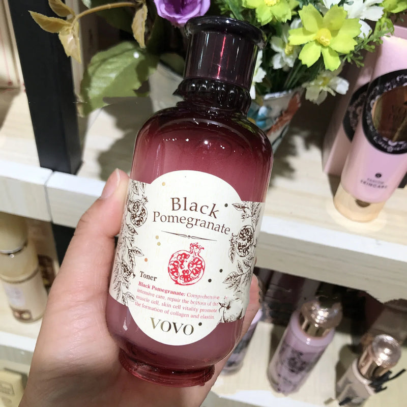 Pomegranate skin care set with moisturising water, milk, cream, essence, eye cream and cleanser containing pomegranate extract for hydrating and softening skin, available in six product options.
